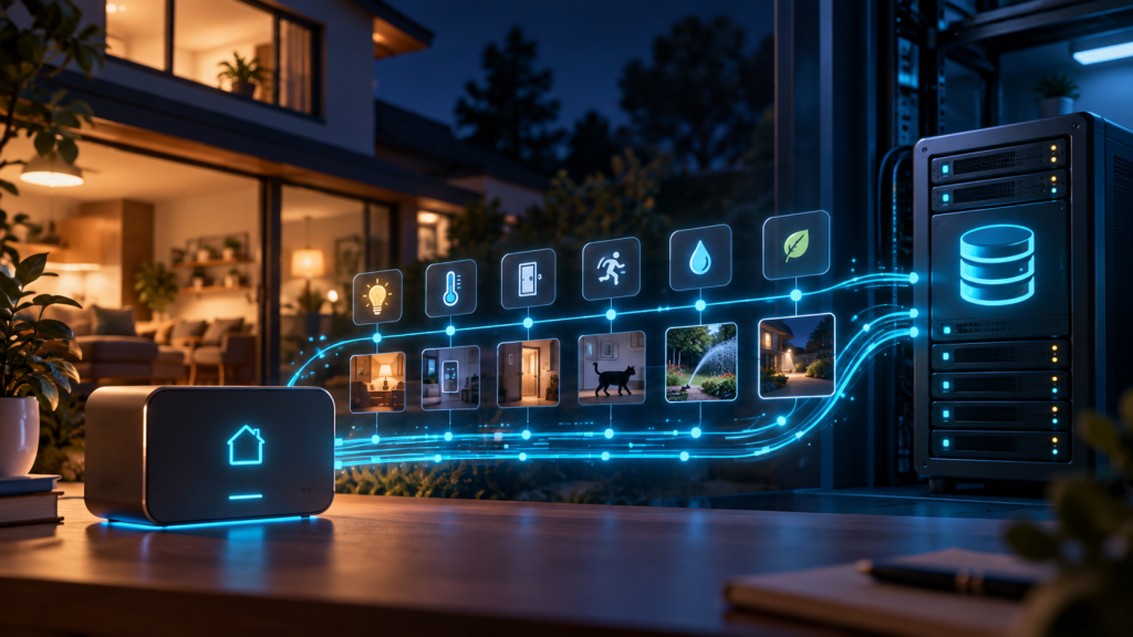 Illustration einer Home-Assistant-Datenbank im Proxmox-Homelab